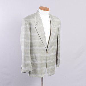 Cezar Del Prado Men's Coat Blazer Check Gray R40